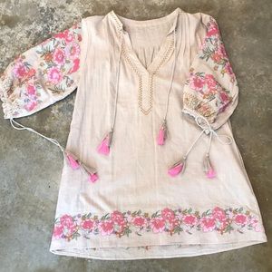 Embroidered Tunic Dress